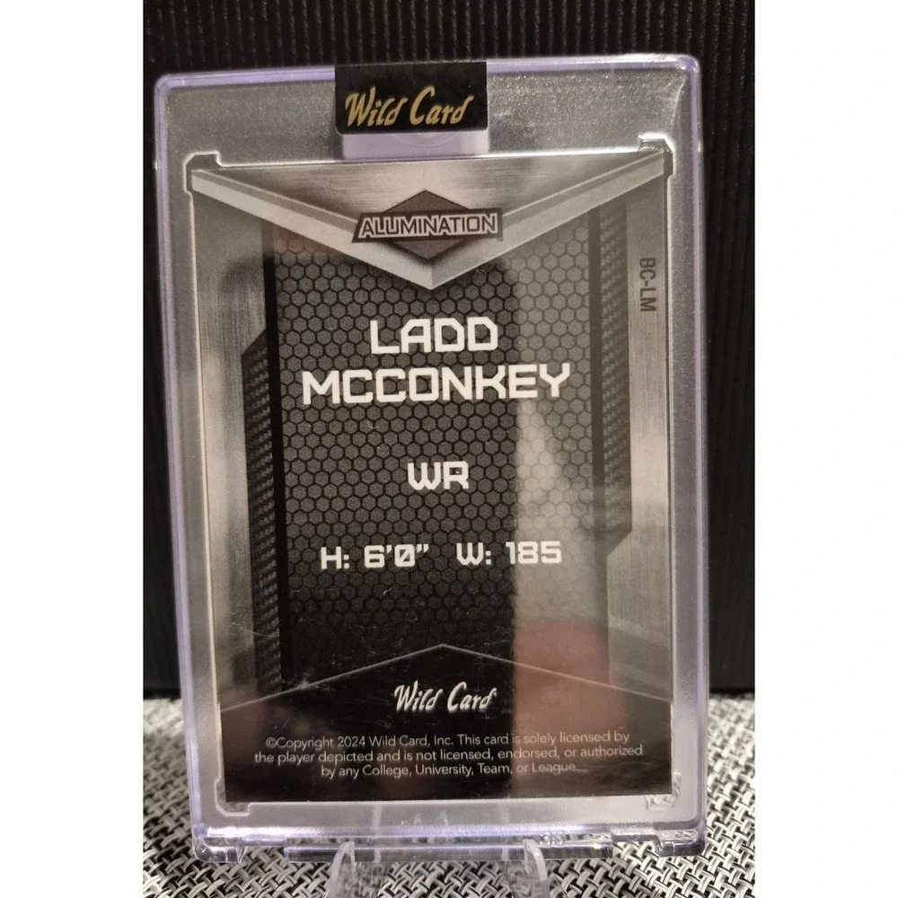 2024 Wild Card Alumination Ladd McConkey #BC-LM Orange Donut Circles /18 (RC)